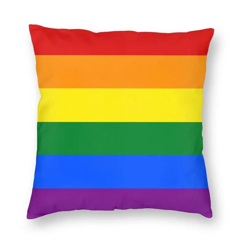 Nordische Gay Pride LGBT Regenbogenflagge Sofakissenbezug Weiche LGBTQ Lesben Wurfkissenhülle Für Wohnzimmer Heimdekoration