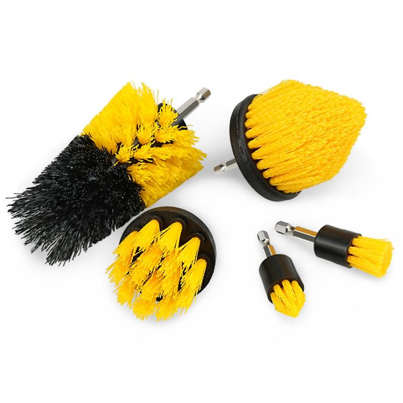 6-Piece Electric Drill Brush Set for Cleaning: Includes Bristle and Wheel Brushes