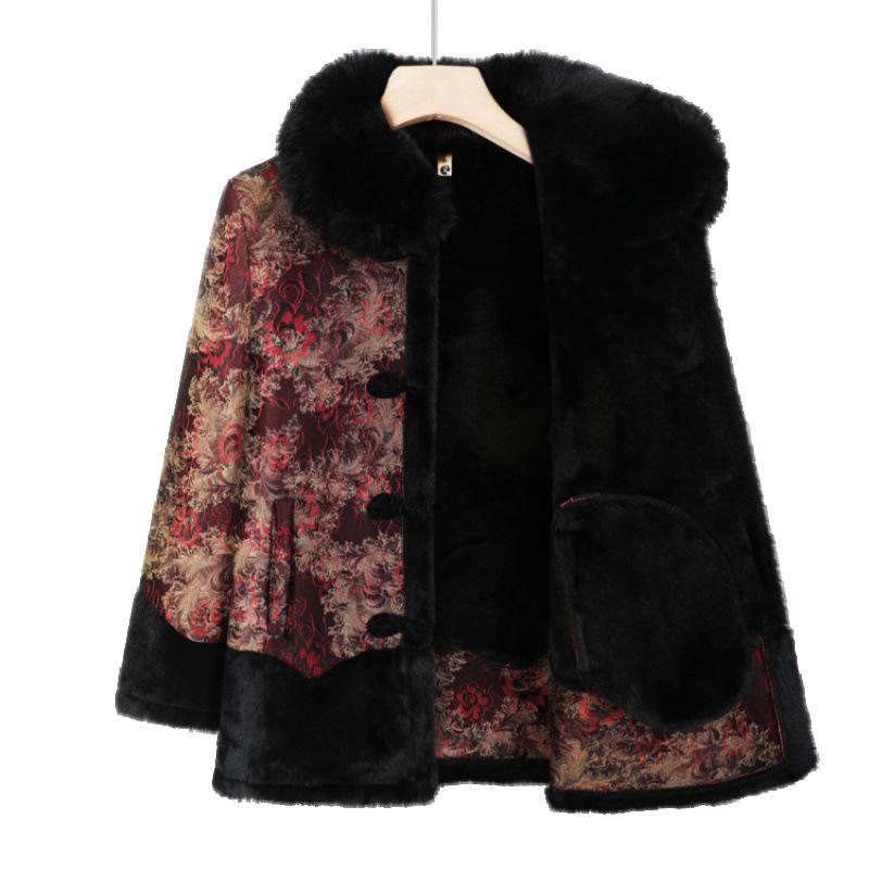 Winter padded jacket female old lady clothes winter padded jacket