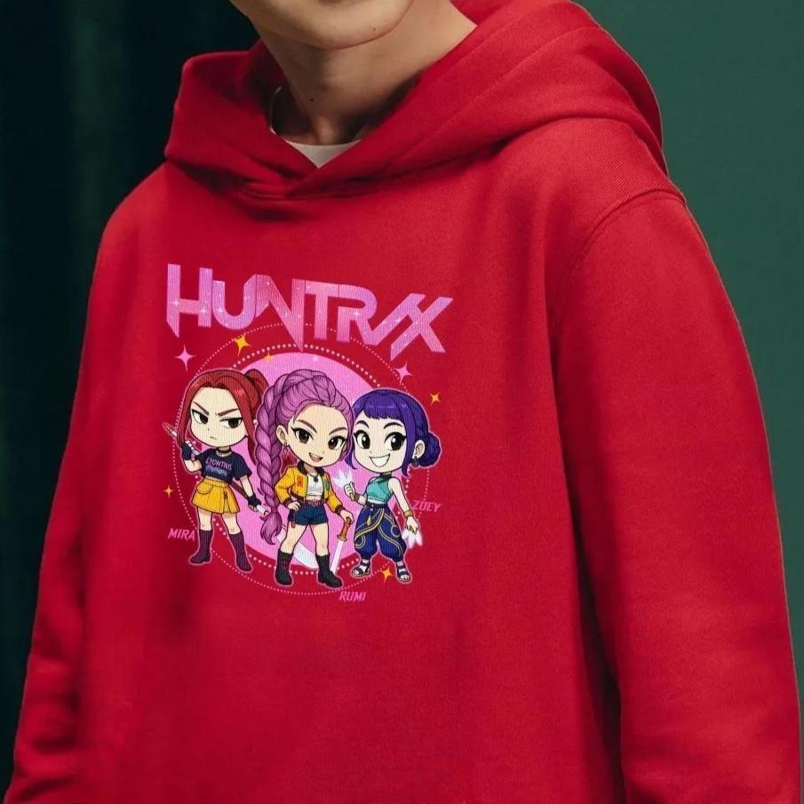 Φθινοπωρινά Φούτερ Huntrix Demon Hunter Τρισδιάστατα Εκτυπωμένα Μόδα Casual Αθλητικά Μακρυμάνικα Παιδικά Κοριτσίστικα Φούτερ με Κουκούλα