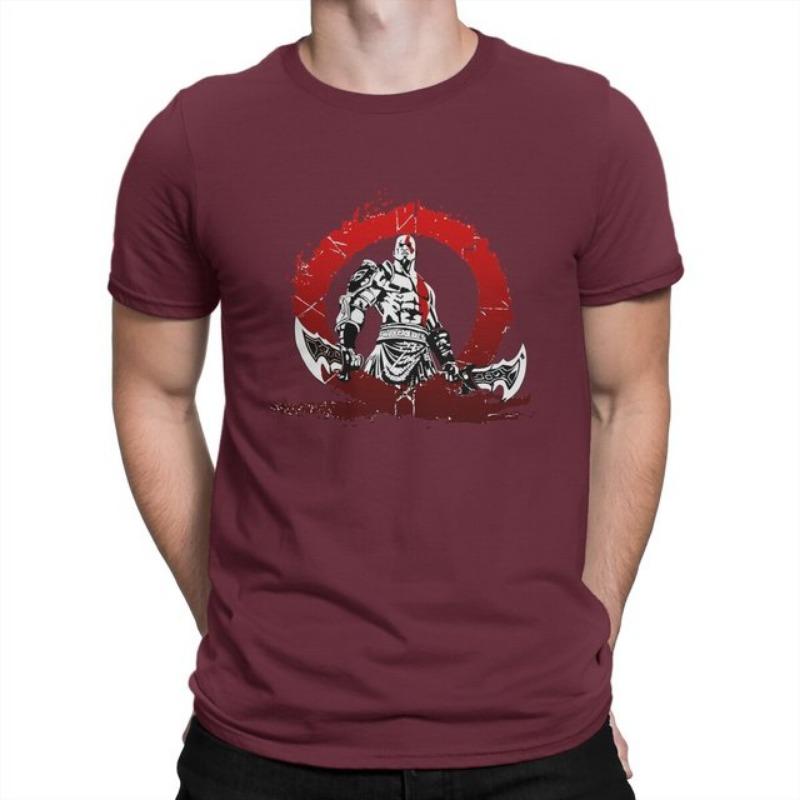 

Класичні модні футболки God Of War Kratos Чоловіча Harajuku Pure Cotton Streetwear Футболка з круглим вирізом 5XL