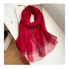 Plaid silk wool scarf women hijab for ladies pashmina shawls and wraps New Foulard Bandana Bufanda Blanket Scarves
