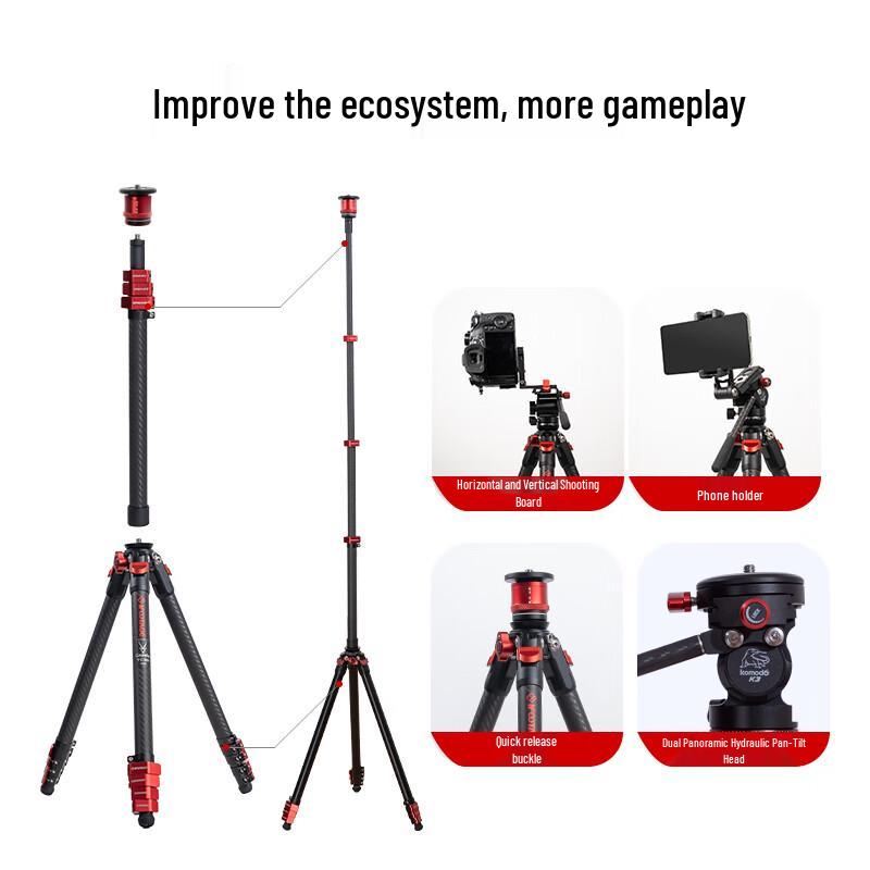 IFOOTAGE TA3B+K3 Aluminum Alloy Tripod & Fluid Head Kit