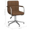 VidaXL Chaise pivotante de bureau Marron, Tissu.