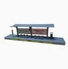 Miniature City Bus Stop Model Scale Scene Simulation Public Transport Station Platform for Children Train Subway Parking Lot Layout