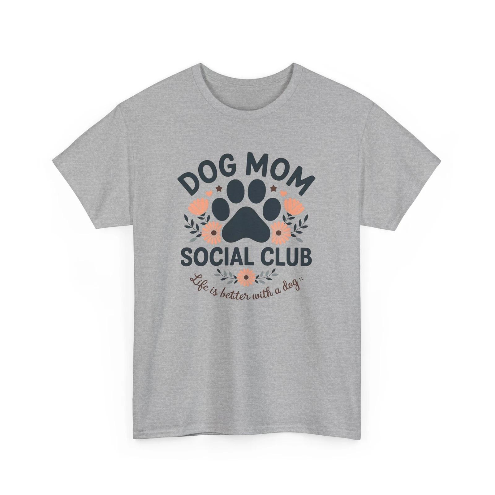 Dog Mom Parent T-Shirt – Funny Pet Lover Paw Print Graphic Tee | Dog Shirt M