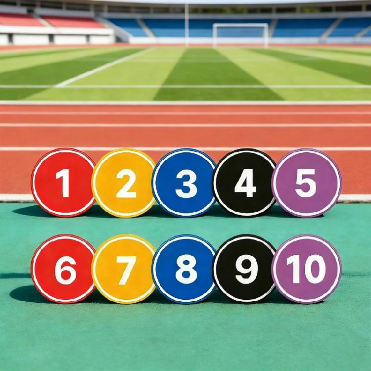 Numbered Floor Spots Markers Replacement Nonslip Agility Dots Flat Field Cones Landmark Mat for Training Enduring
