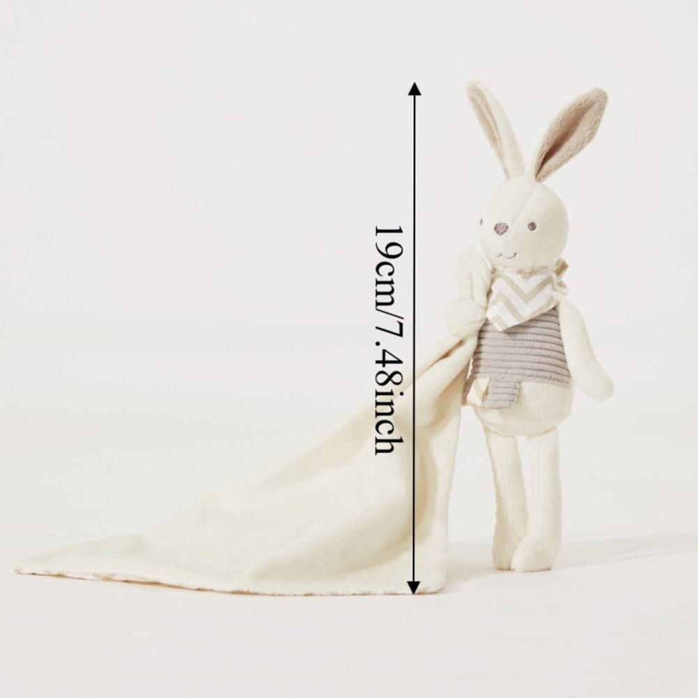 Square Shape Rabbit Square Blanket Cute Embroidery Infant Saliva Towel Infant Use