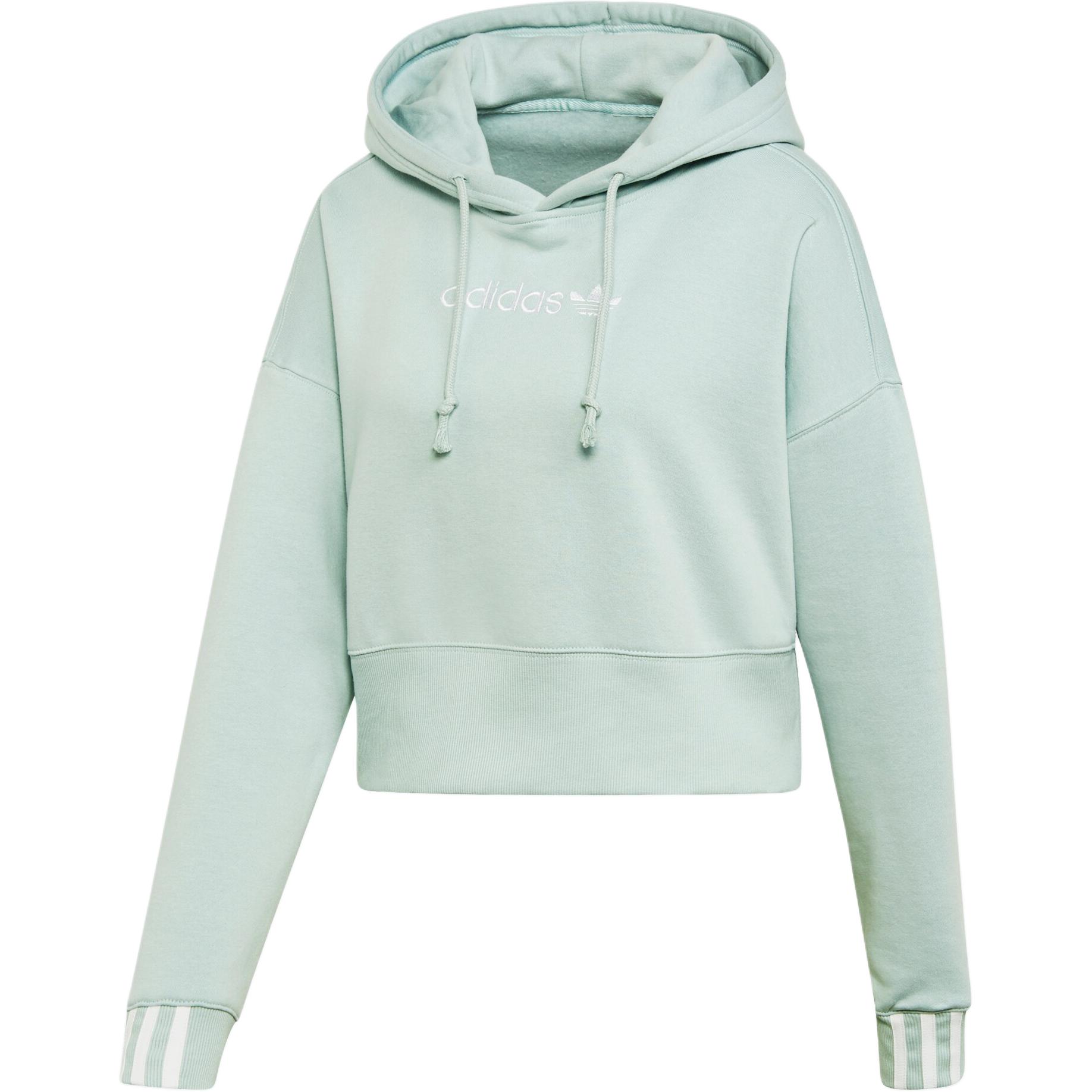 

Adidas Originals Coeeze Crop Comfortable Short Hoodie Women hoodies Green DU2344 L