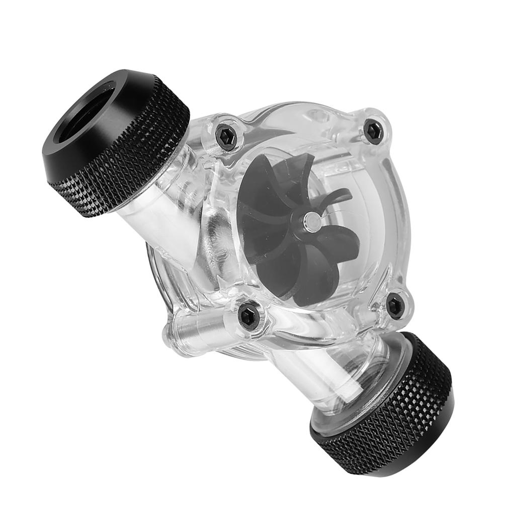 G1Celsius4  Thread Port Female to Female   Meter Indicator for PC Water Cooling 8 Impellers(Black)