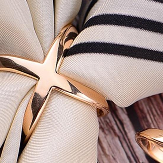 Scarf Ring X Shape Scarf Slide Buckle for Women Minimalist Shawl Brooches Clip