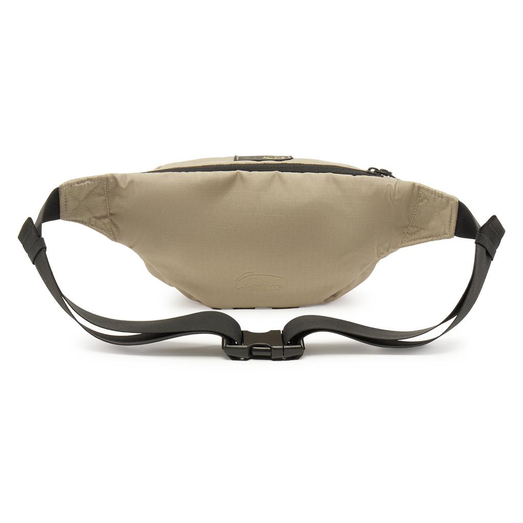 New LiNing Polyester One Shoulder Crossbody Fanny Pack Regular Unisex Plain Khaki ABDV215-2