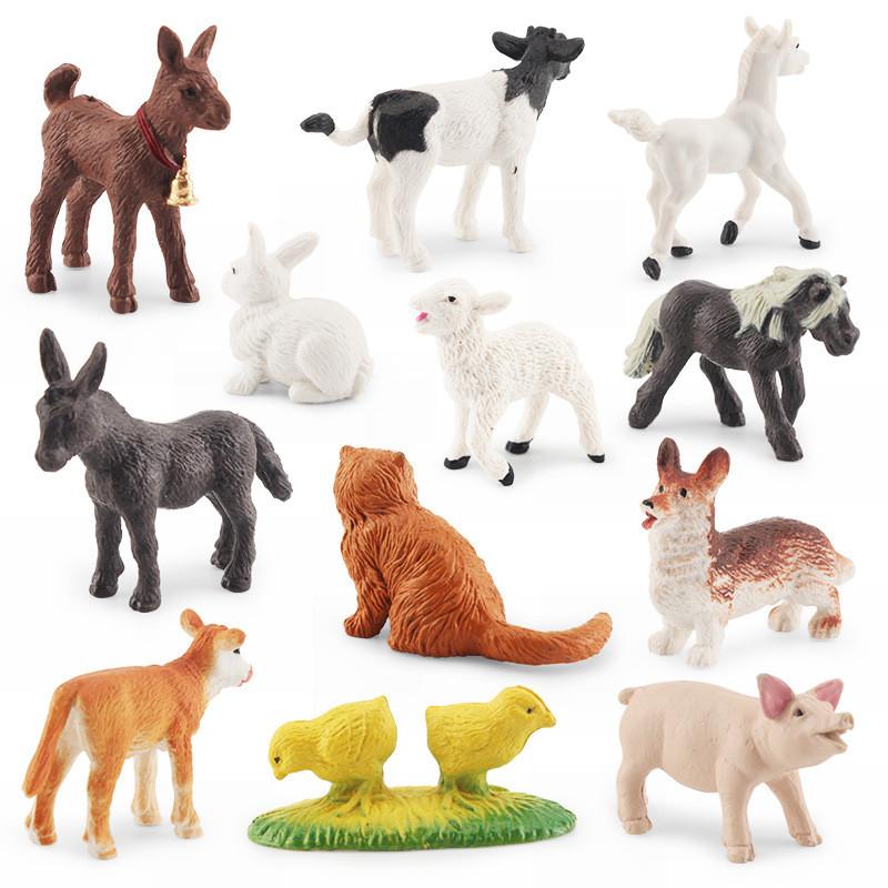 Realistic Pvc Farm Animal Model Set With Cats Dogs Pigs Goats And More For Playtime Fun