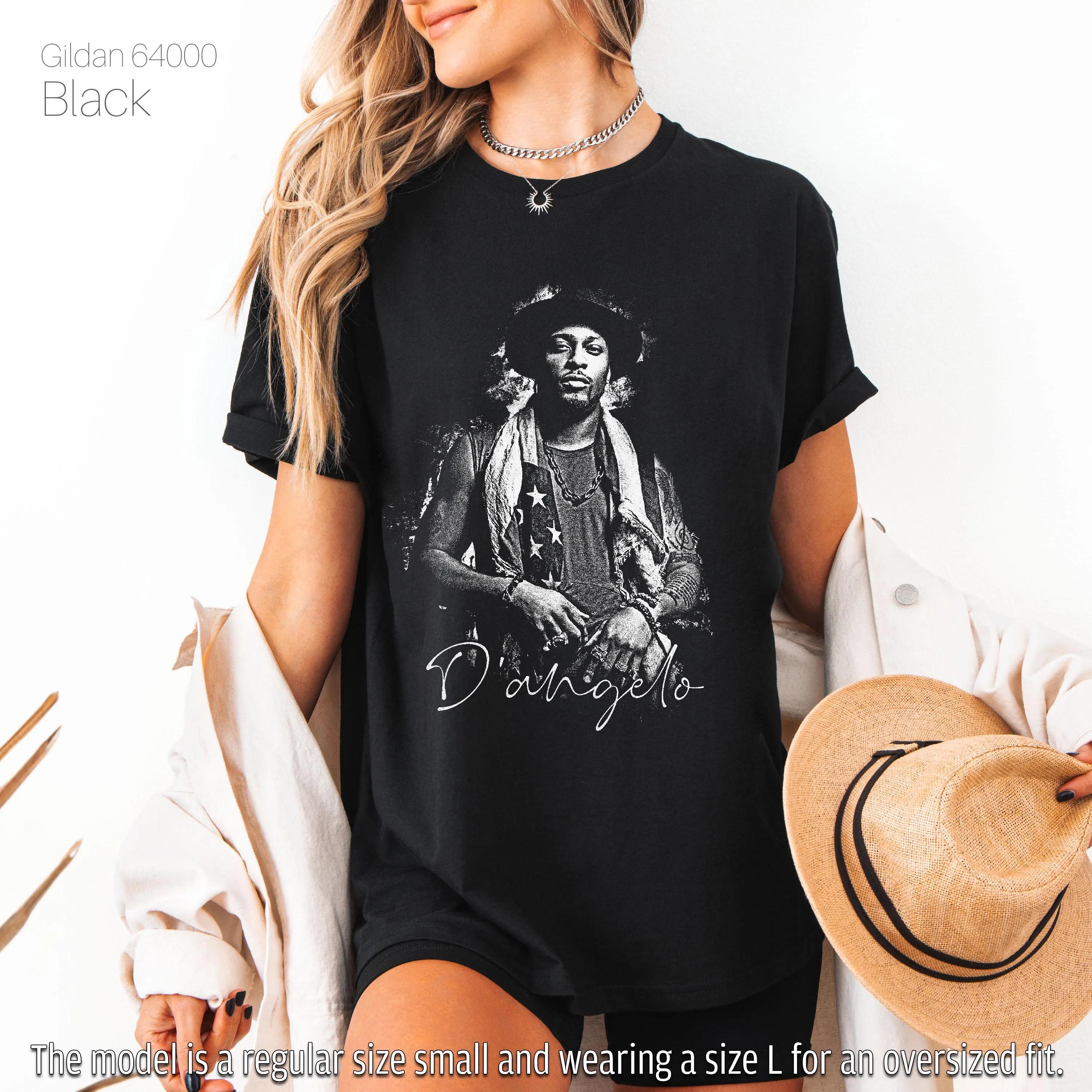 

DAngelo Brown Sugar Tour Concert Tshirt Vintage Concert Souvenirs Printed Pattern Tshirt 3XL