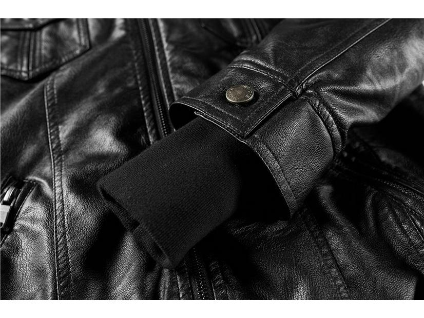 Grenzüberschreitende Damen Slim Motorradlederjacke mit abnehmbarer Kapuze - Herbst/Winter Modetrend