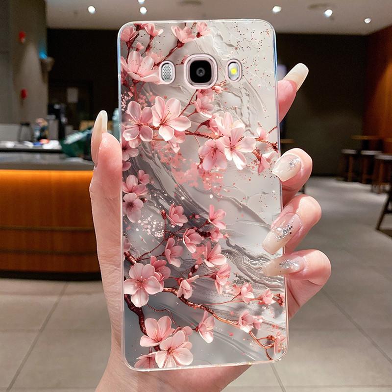 For Samsung J5 2016 J510F J510GN Case Samsung Galaxy J7 2016 J710F J710GN Phone Case Clear Fashion Butterfly Flowers Soft Cover