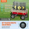 Solid PU Run-Flat Tire Wheel, 10", 2-Pack, 180 lbs Dynamic Load, 220 lbs Static Load, Flat Free Tubeless Tires and Wheels for Hand Truck, Utility