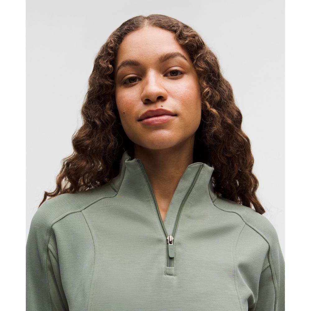Lululemon Softstreme Half Zip Mini Dress Willow Leaf