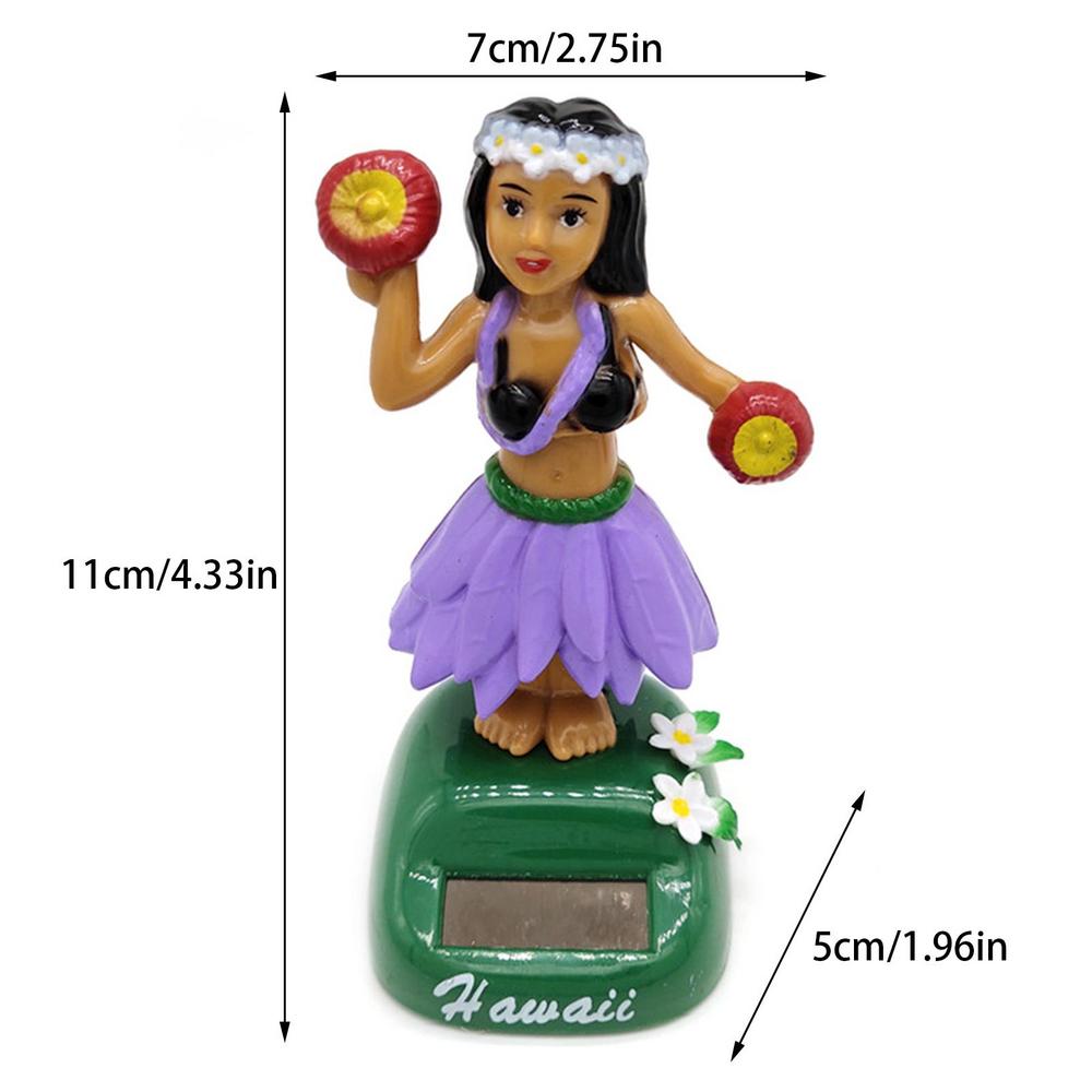 

Hawaii Girl Dashboard Doll Hawaii Shaking Head Girl Dancer Solar Dancing Figure Ornament For Home Desktop Decoration