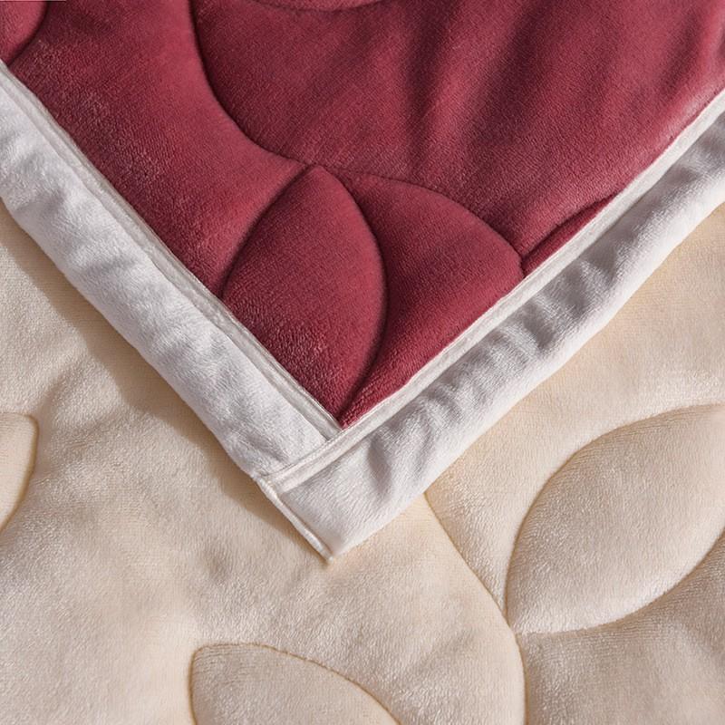 Thick 3-Layer Fleece Blanket Bed Sofa Couch - Solid Color Soft Plush Throw Winter Fall Season