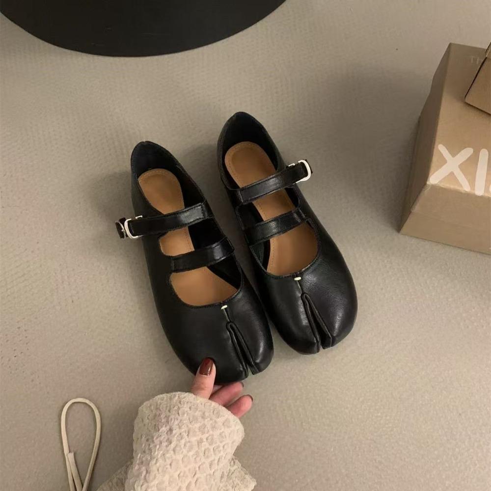 

Fashion Buckle Strap Ladies Mary Janes Flats Shoes Soft Female Shallow Footwear Strange Toe Women Lolita Flats Shoes 2026 New 35 чорний