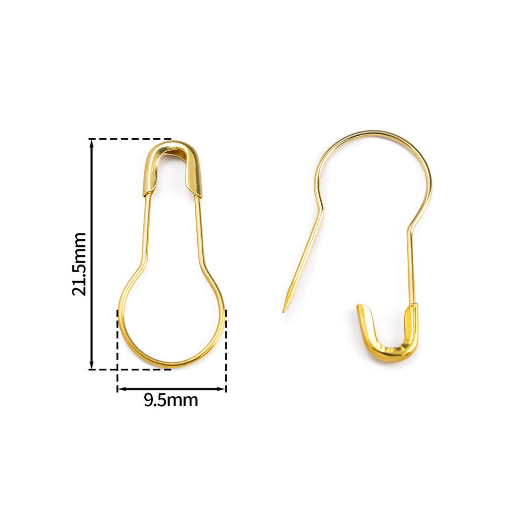 100Pcs/lot Metal Gourd Shape Safety Pins Paper Clip Fastener Craft DIY Sewing Tools Needles Large Safety Pin Brooch Accessories