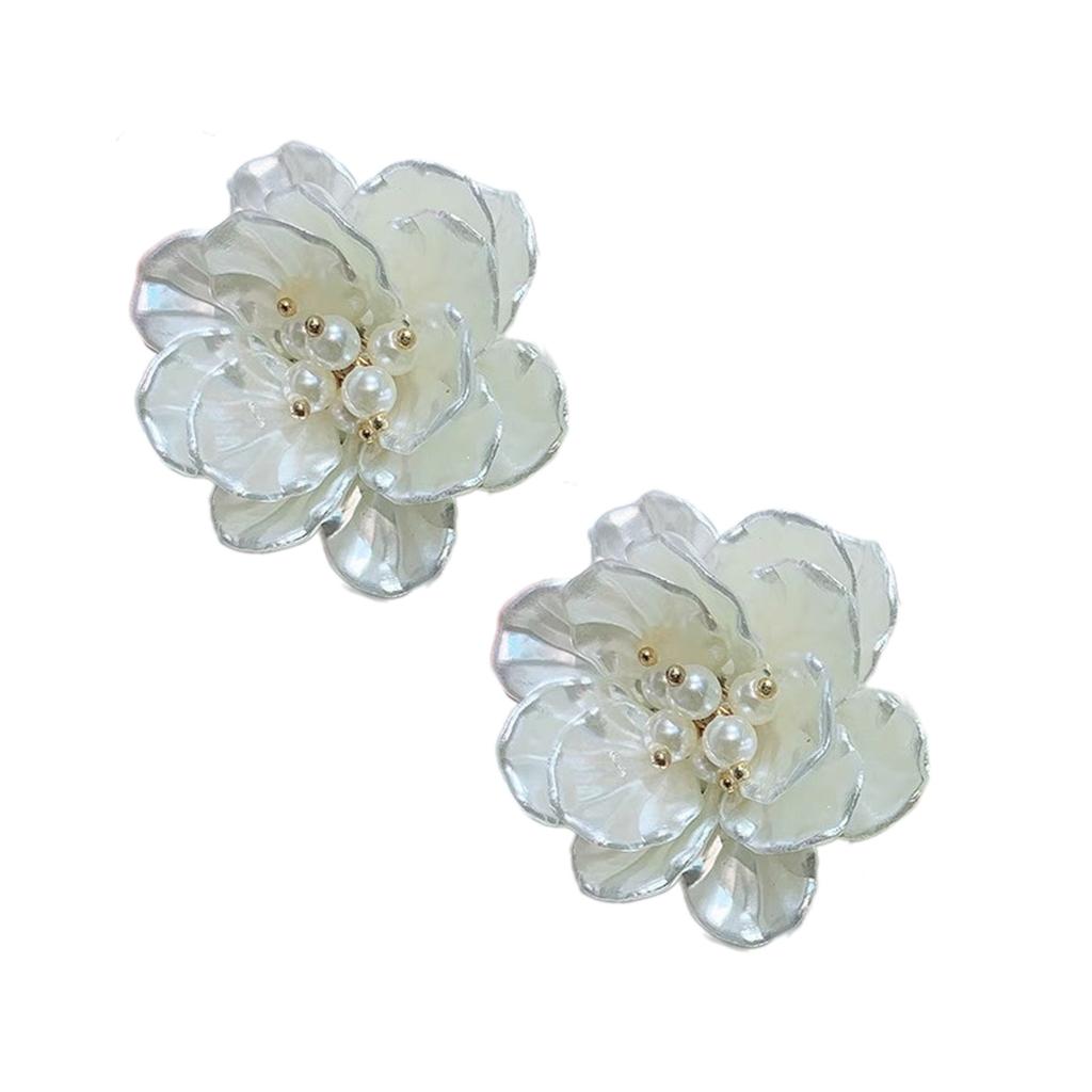 Stylish Ear Studs Unique Earrings Lightweight Ear Studs Comfortable Ear Jewelry ABS Texture Suitable for Various Outfits