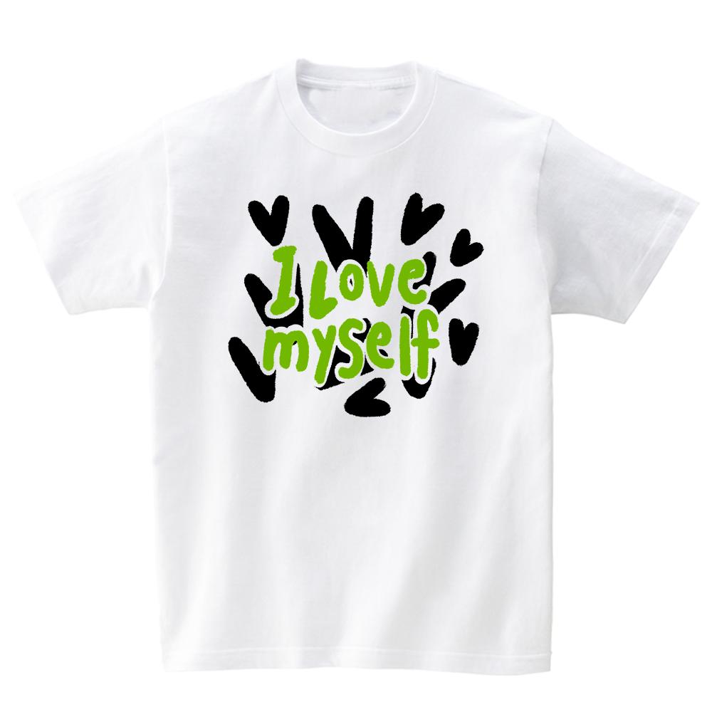 Awesome Us Black Heart I Love Myself T-Shirts_4Color White/M