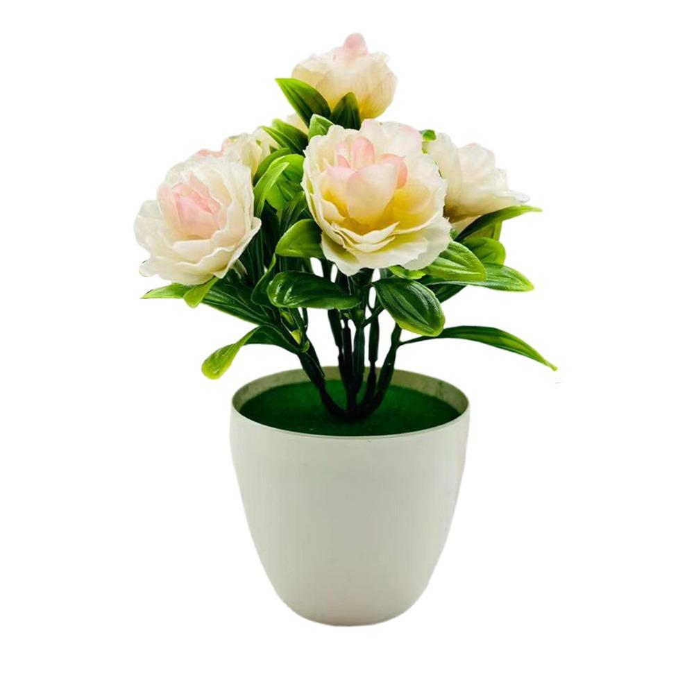 Multicolor Artificial Rose Bonsai Craft Photography Props Simulated Potted Flower Wedding Favors Scene Model