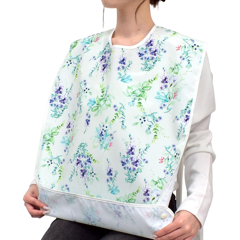 

СТИЛЬ Декор Фартук для кормления с карманом Набор из 2 штук Ботанический букет Фартук для еды Кормление Водоотталкивающий Кормление Стильный Милый Дом престарелых Уход