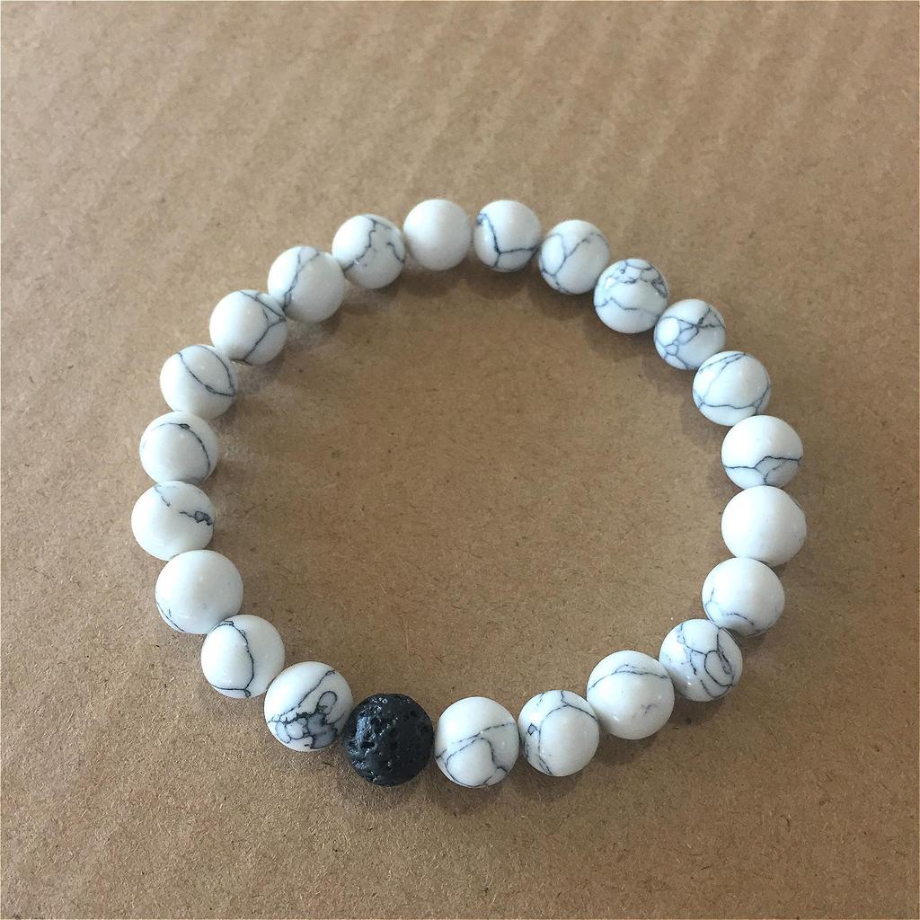 Galaxy Solar System Bracelet: Natural Stone Beads with Eight Planet Charms for Women
