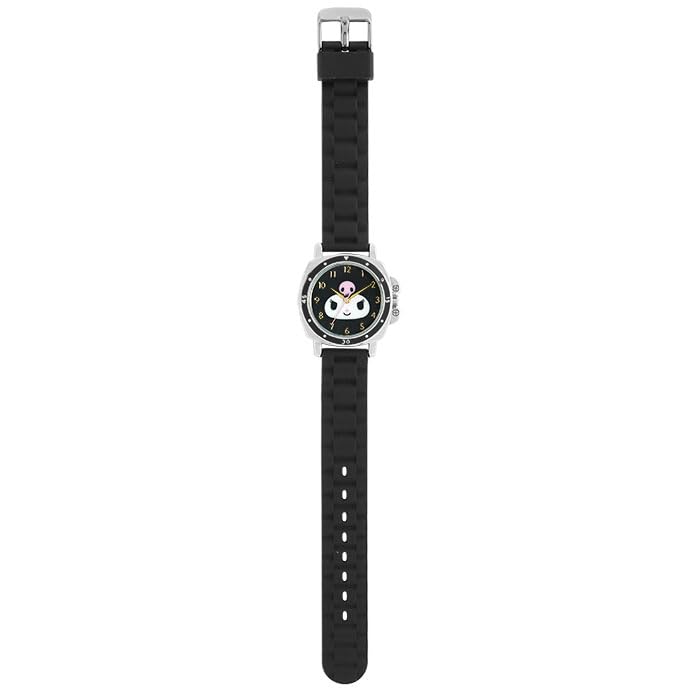 Sun Flame Co. Ltd. Watch J-Axis Sanrio Rubber Big Face Kuromi CR3C0008-KUB Ladies Black