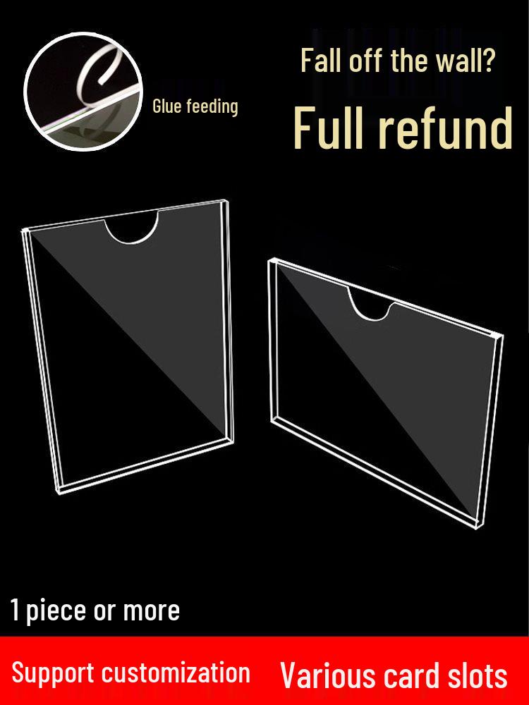 Акриловая настольная подставка формата А4 с карманом для карточек для рекламы вывесок хранения файлов и доска объявлений 3 Inch 55x89 Single Layer Horizontal 625₽