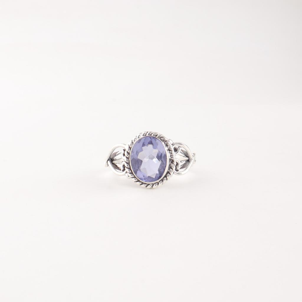 Iolite Gemstone 925 Sterling Silver Jewelry Handmade September Birthstone Ring RR-8-1