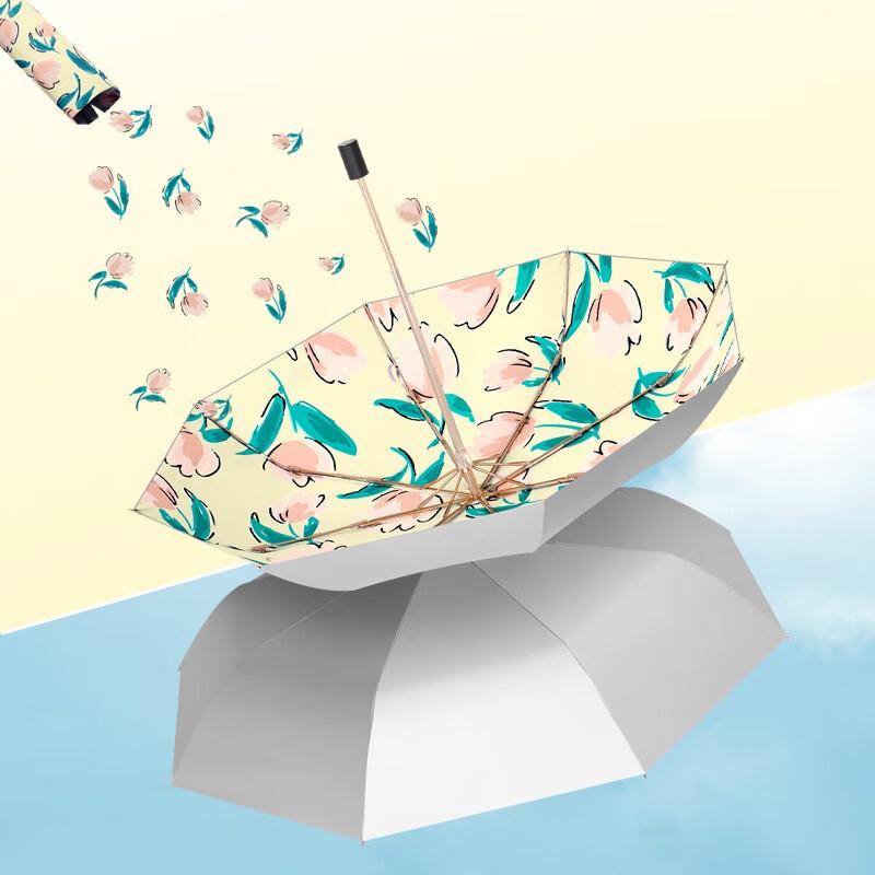 MAYDU UV Protection 3-Fold Dual-Use Umbrella