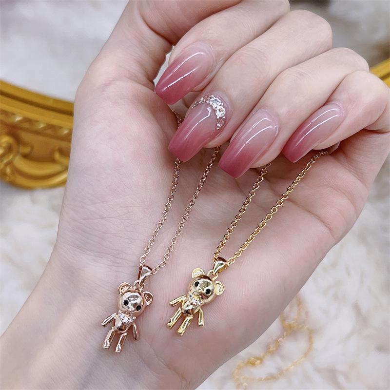 Elegant Bear Pendant Necklace - Creative Design, Luxurious & Versatile Valentine's Gift