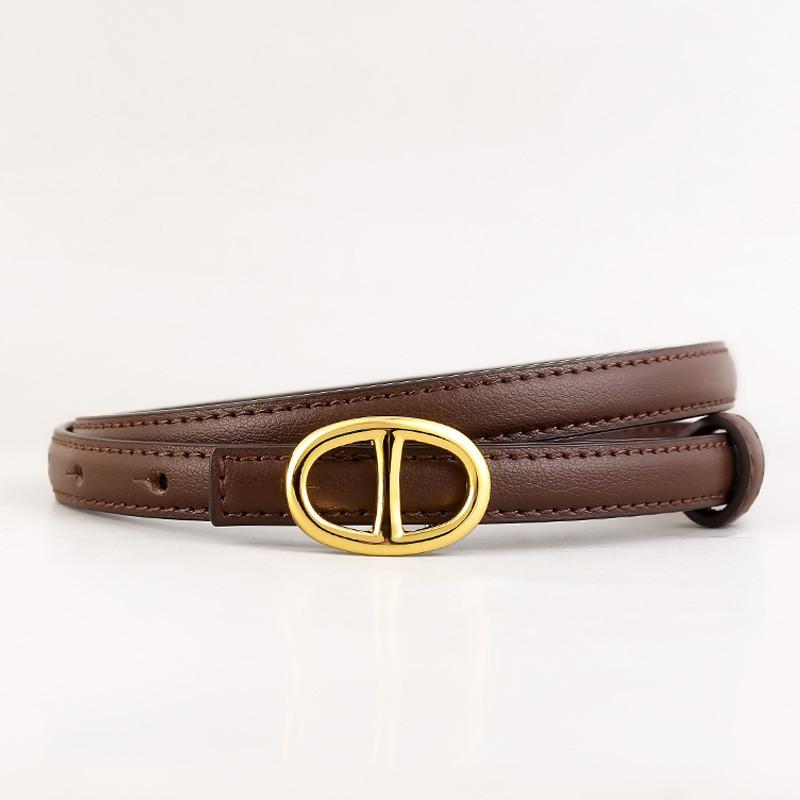 Classic Leather Belt For Women With Pin Buckle Casual Office Accessory For Spring