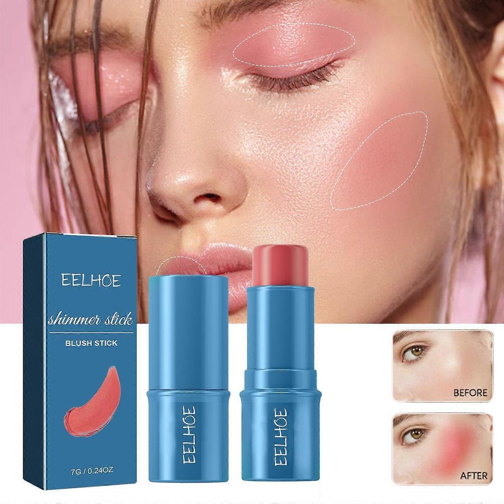 Eelhoe Multi-Functional Blush Stick, Three-Dimensional Brightening, Natural Waterproof, Light And Thin, Lazy Person Contouring Cream