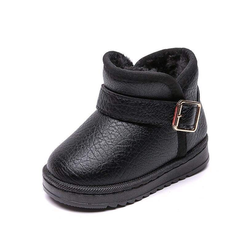 2025 Winter New Children's Snow Boots Girls Velvet Princess Short Boots Girls Warm Baby Cotton Shoes Girls Shoes