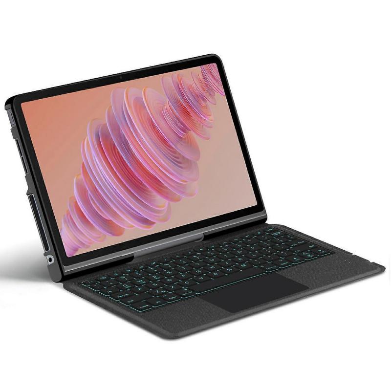 For Lenovo Tab Plus Leather Case+Bluetooth Keyboard with Backlight Trackpad