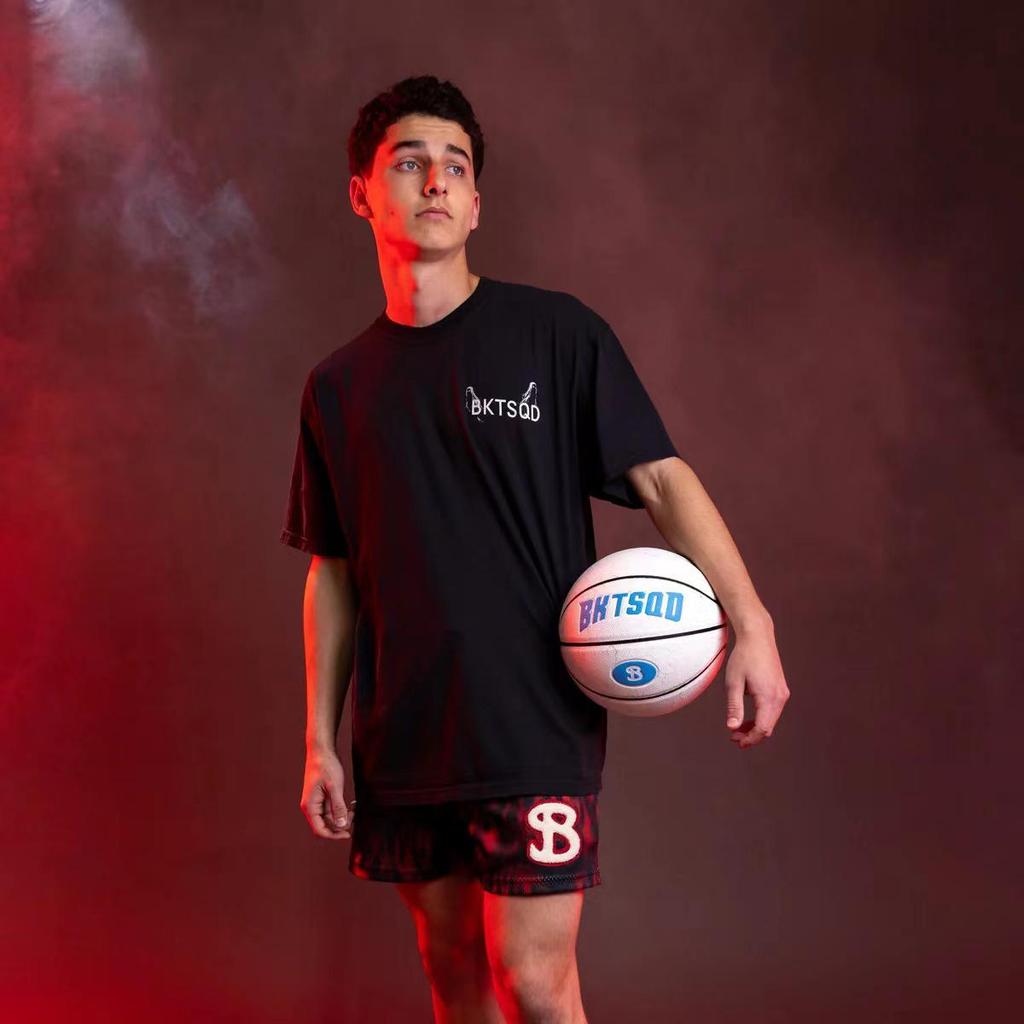 BKTSQD American Trend Ghost Style Men's Quick-Dry Mesh Basketball Shorts