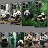 Panda Baby, Giant Panda Family Phone Case For Iphone 16E 15 Pro 14 Plus 17E 16 17 Pro Max Air 11 12 13 Mini Shockproof Capa C