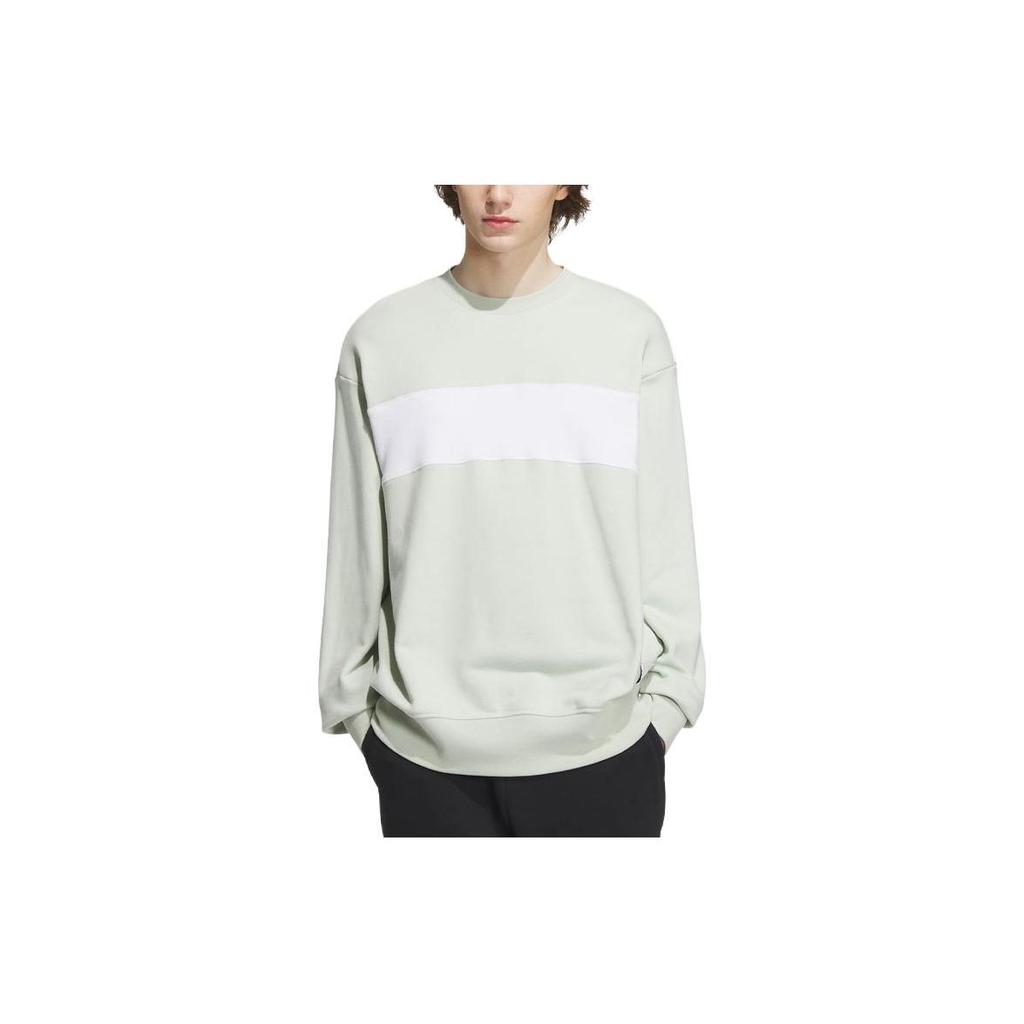 Adidas American Retro Series Crew Neck Sweatshirt Long Sleeve Casual Unisex Tops Linen-Green IT6394