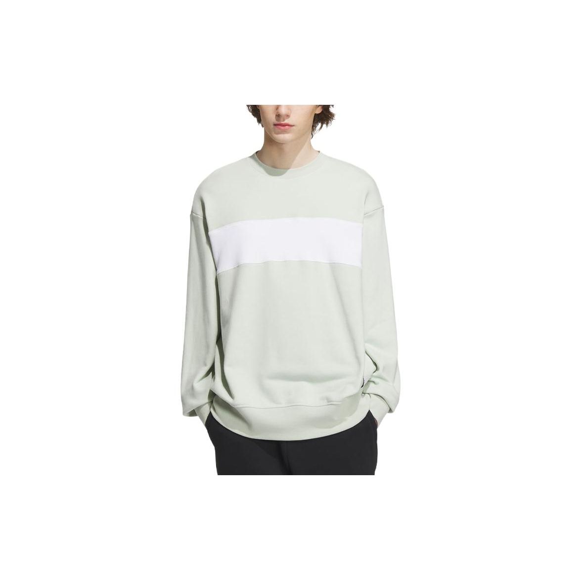 

Adidas American Retro Series Crew Neck Sweatshirt Long Sleeve Casual Unisex Tops Linen-Green IT6394 XXL