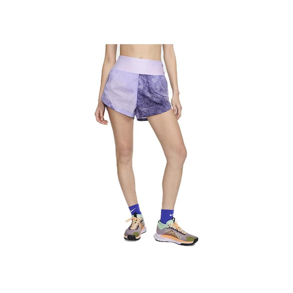 Nike Trail Repel Color Block Tie-Dye Mid-Rise Sports Casual Shorts Women shorts Lavender FN2648-512