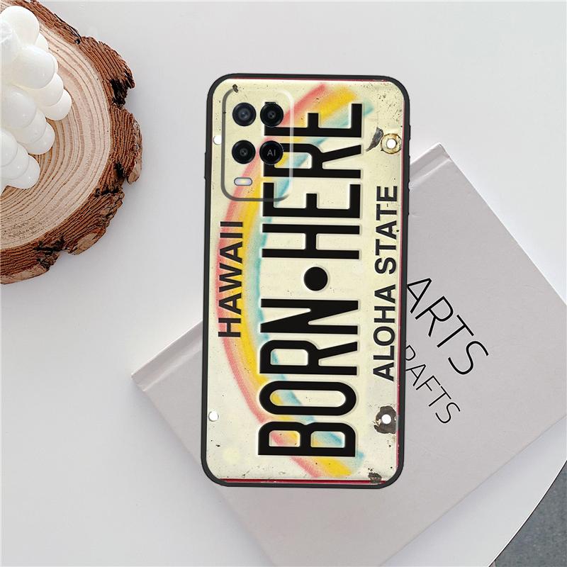 

Vintage Hawaii License Plate Aloha Case For Oppo A80 A78 A98 A40 A60 A18 A38 A58 A15 A17 A77 A74 A94 A54 A57S A16 A76 A96 Cover OPPO A15