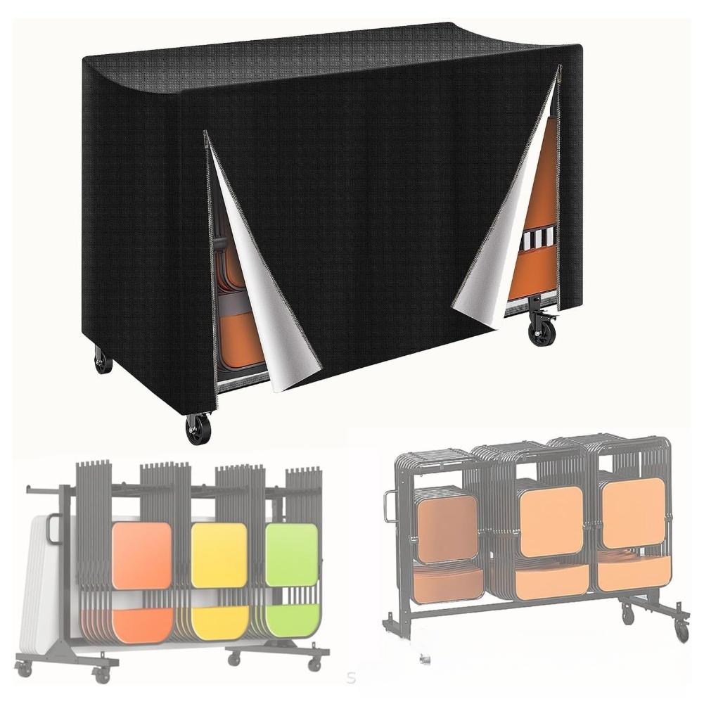 Folding Chair Storage Rack Cover 186*89*107cm Long-Lasting 420D Folding Chair Storage Rack Cover - Waterproof & UV Resistant!