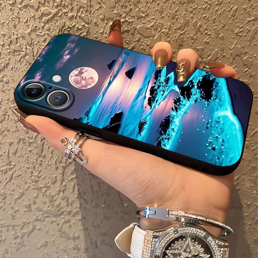 Phone Case for Apple iPhone 13 17 Pro Max 12 14 11 Air 16 15 Pro 7 8 XR XS MAX Funda Phone Cover Ocean Scenery Pattern