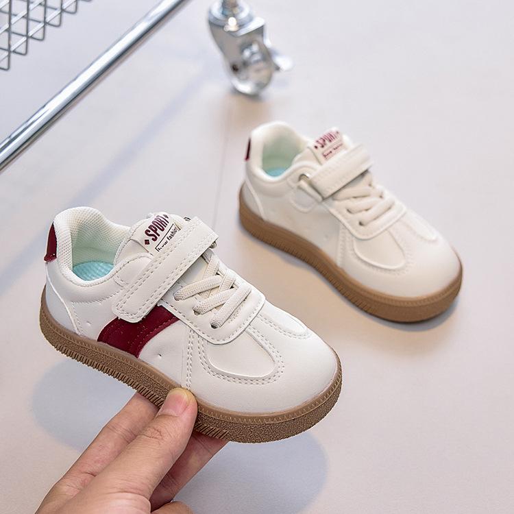 Children's Board Shoes Men's and Girls' Sports Shoes Soft-soled Casual Shoes 2025 Spring New Little White Shoes German Training Shoes Children's Shoes