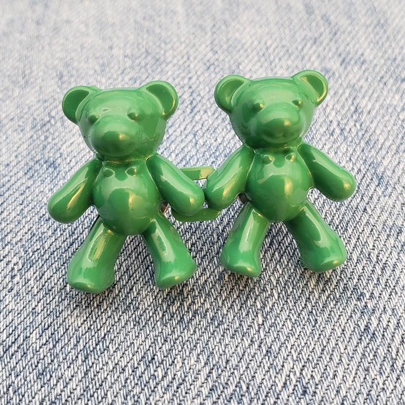 Bear Waist Slimming Adjustable Button Jeans Buckle - Detachable Tightening Pair